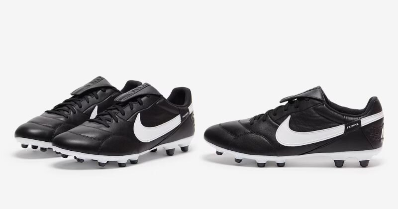 nike premier football boot in black and white 