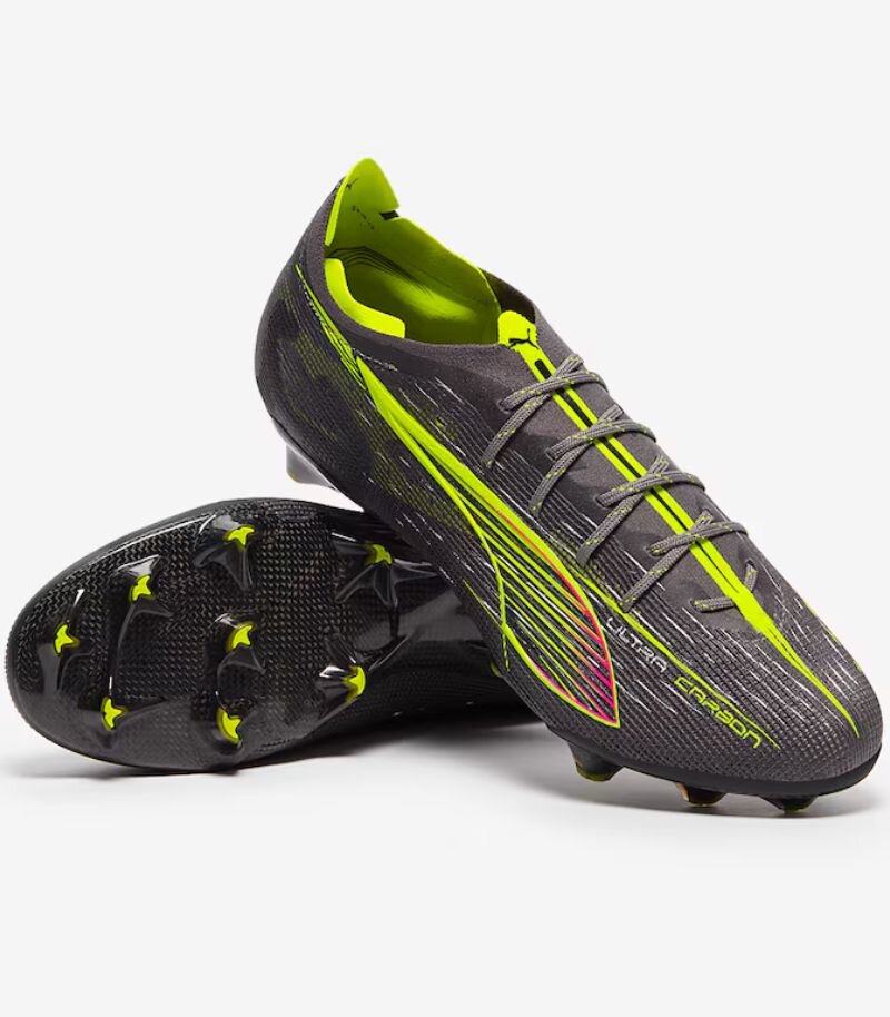 puma ultra 5 carbon football boots in black and yellow