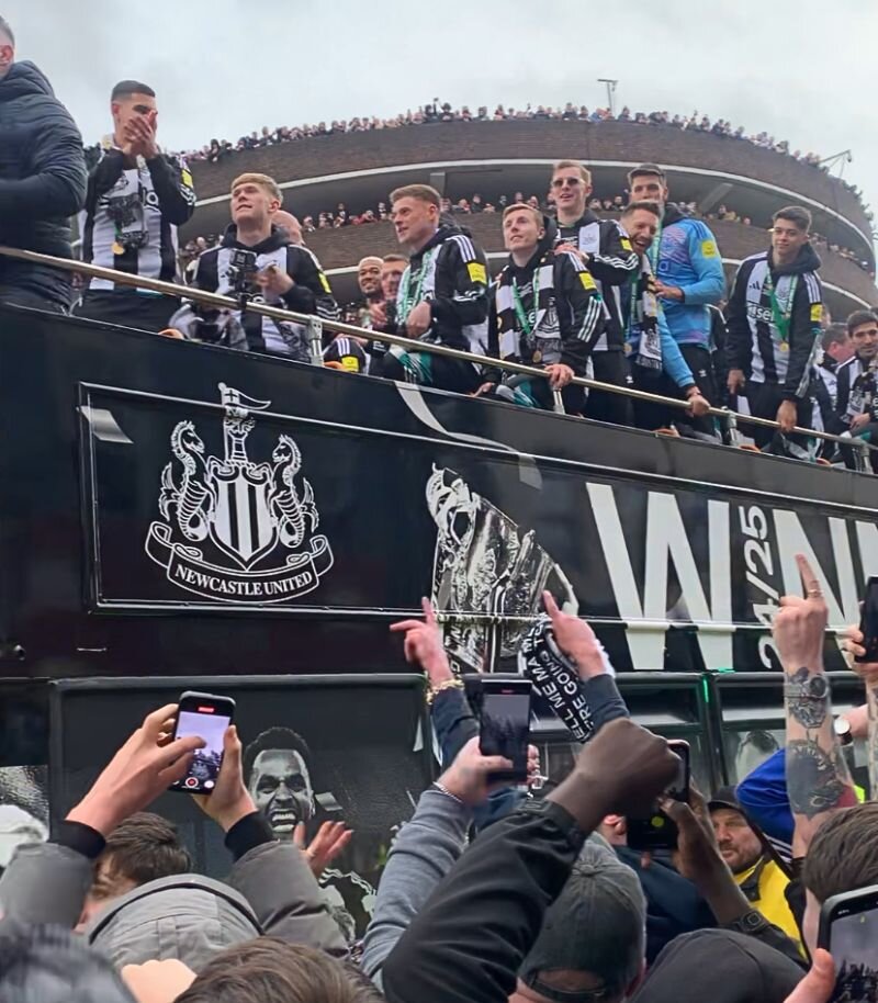 Newcastle United trophy parade 2025